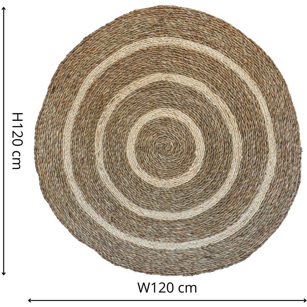 Ivyline Seagrass Spiral Round Christmas Tree Mat 120cm Image 4