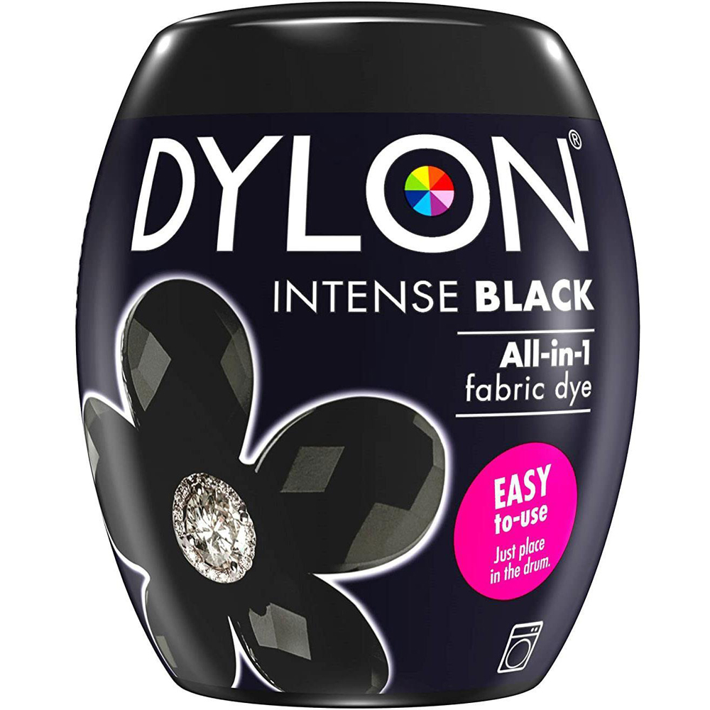 Dylon Intense Black Washing Machine Fabric Dye Pod 350g 2 Pack Image 3