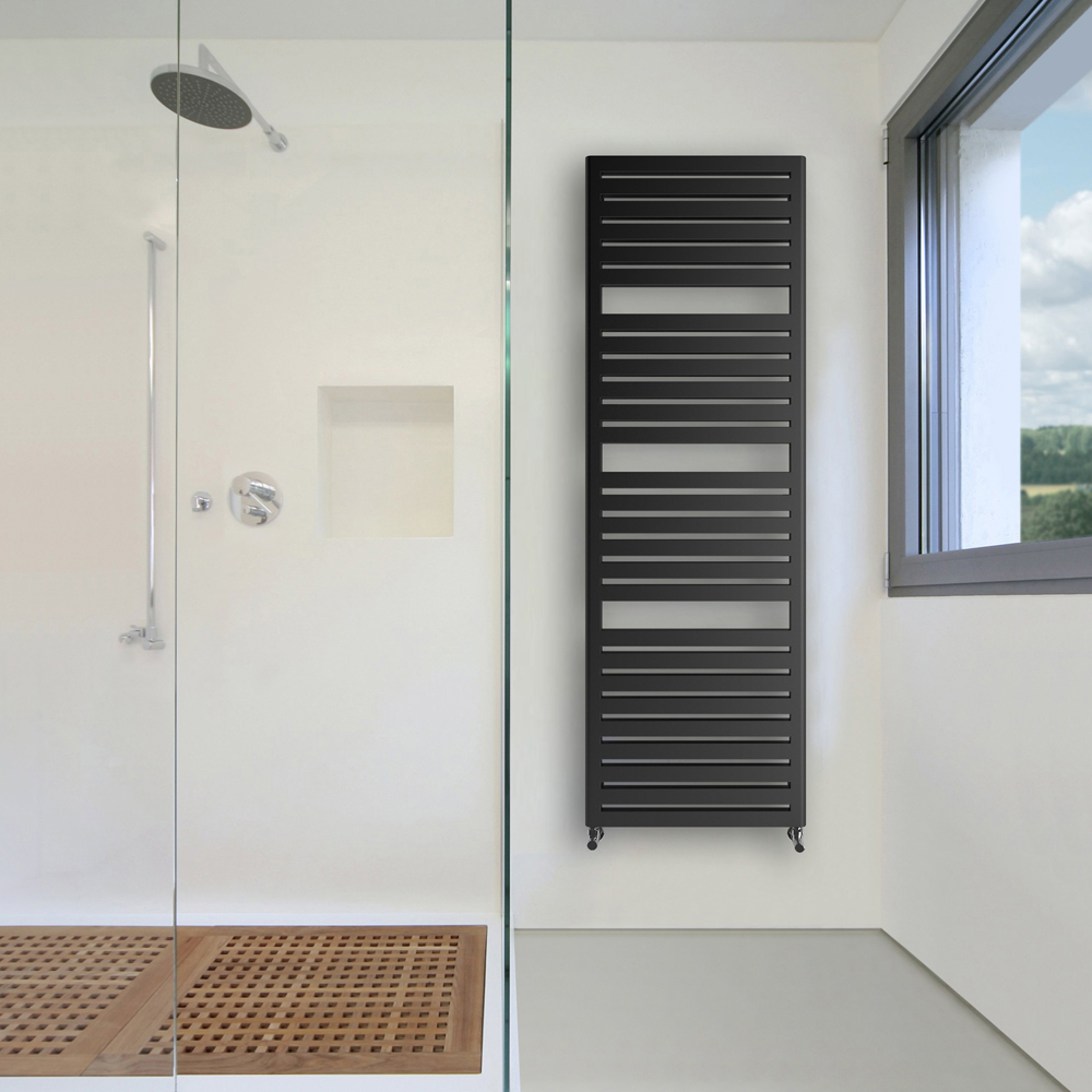 Terma Salisbury Metallic Black Heated Towel Rail 2708 BTU 1635 x 540mm Image 6