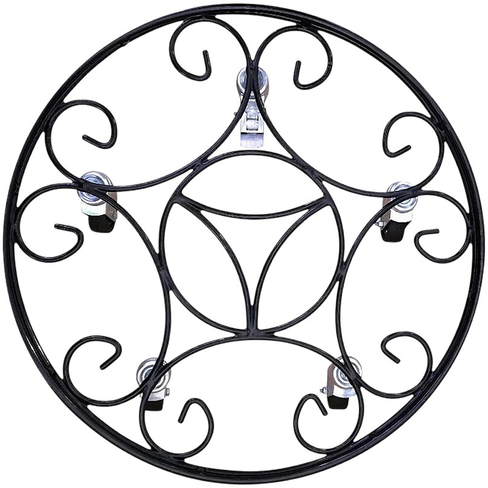 Garden Pride Black Heavy Duty Extra Large Round Pot Caddy 18 inch 2 Pack Image 2