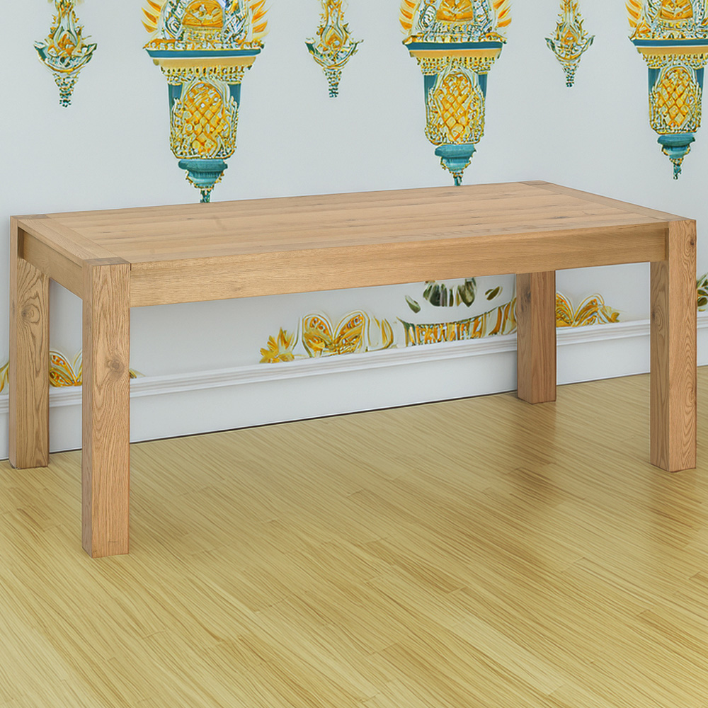 Bentley Designs Turin 8 Seater Light Oak Medium End Extending Table Image 1