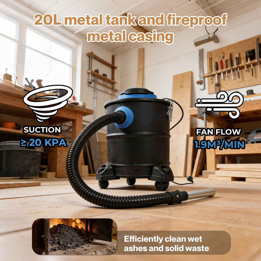 Spector RB1022-BK-UK Fireplace Ash Vacuum Cleaner 20L 1200W Image 5