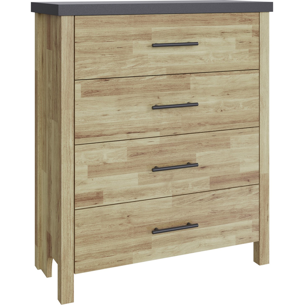 GFW Cascina 4 Drawer Oak Chest of Drawer Image 2