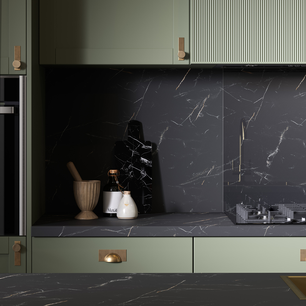 Omega Modern Laurent Marble Laminate Square Edge Kitchen Worktop 3000 x 620x 38mm Image 4