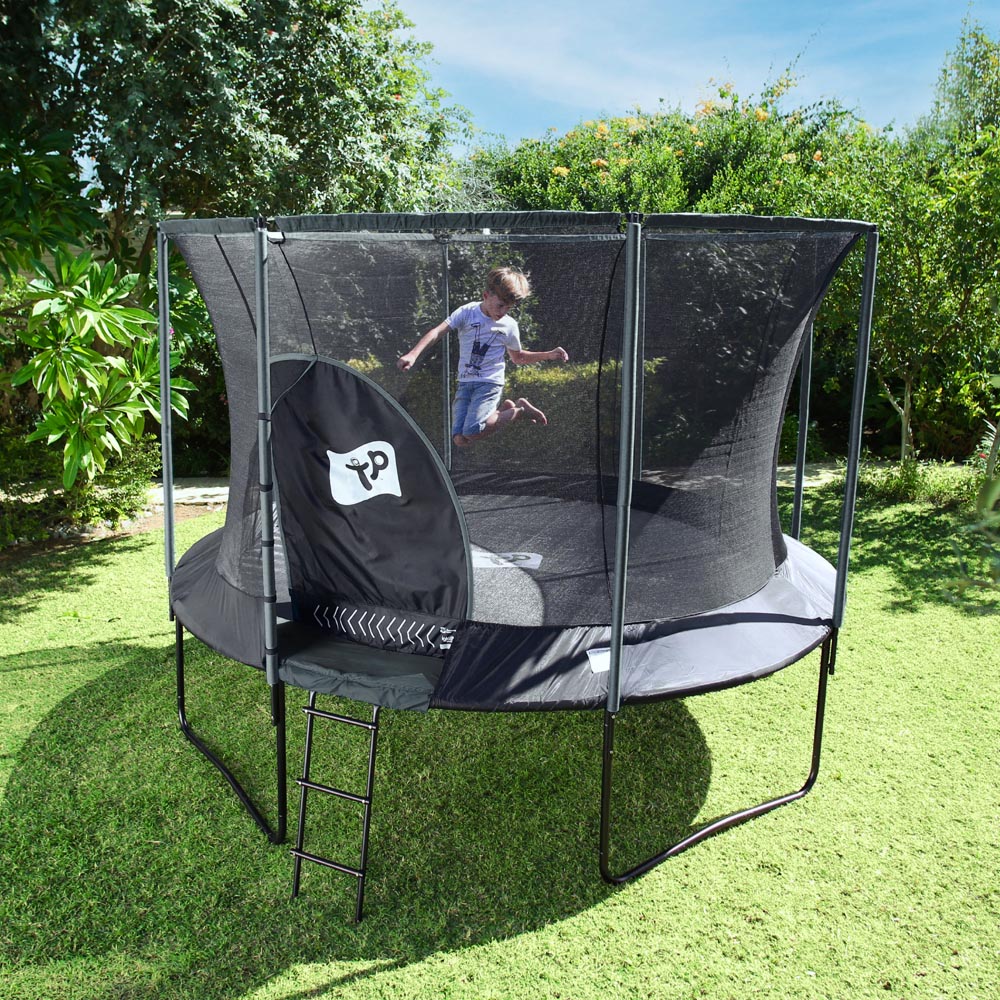 TP Genius Kids 10ft Round Trampoline with SurroundSafe Enclosure Image 2