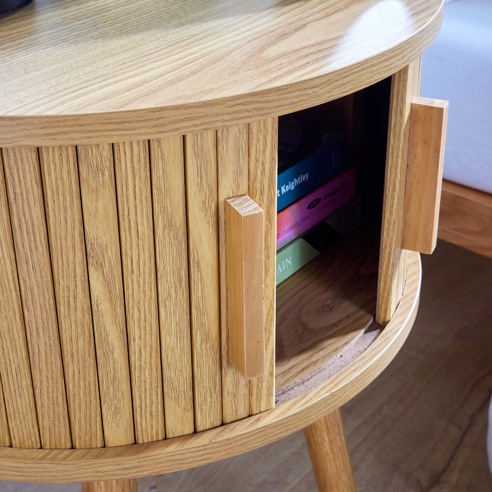 Home Source Coalville 2 Door Side Table Image 3