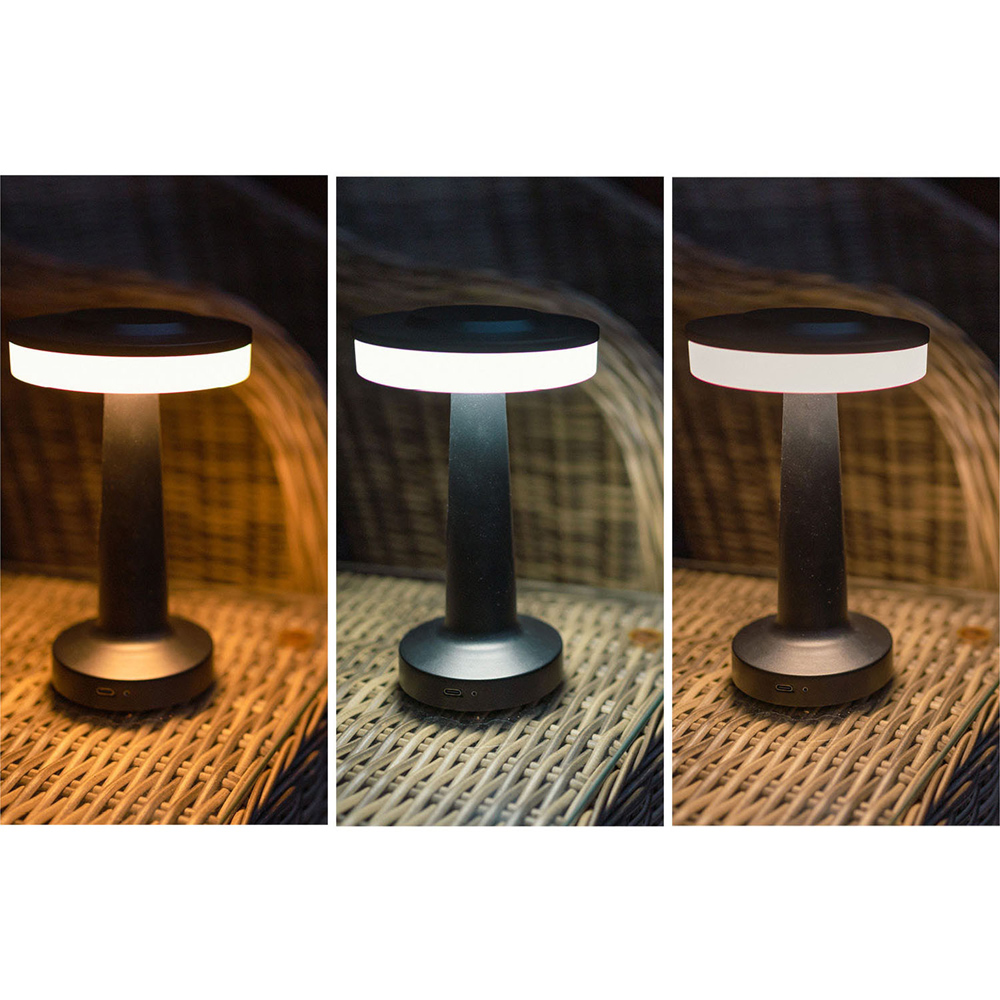 ValueLight Talence Black LED Dimmable Outdoor Table Lamp Image 5