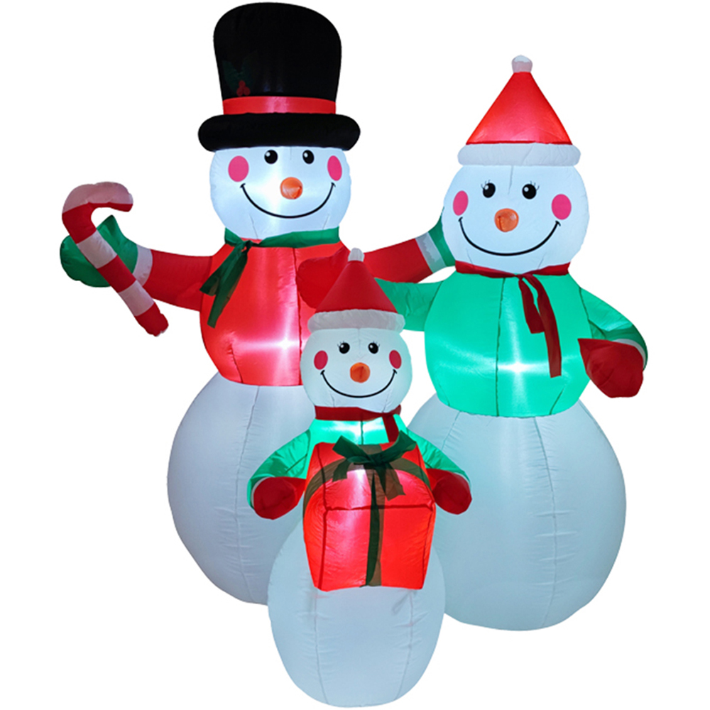 Living and Home Inflatable Snowman Family LED Christmas Decoration 5.9ft Image 2