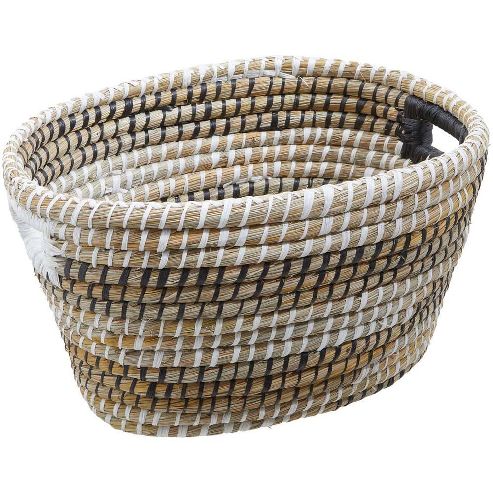 Premier Housewares Oval Straw Baskets 3 Pack Image 2