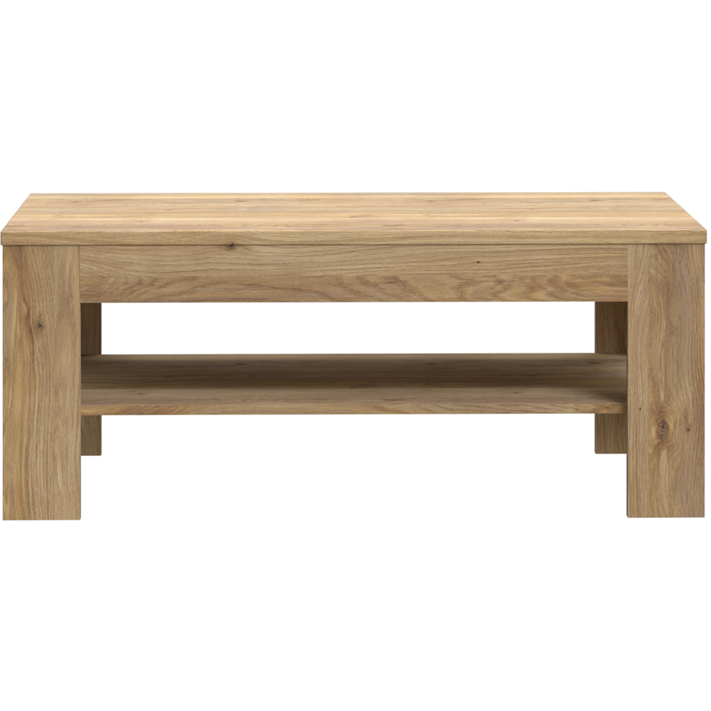 Florence Grafton Single Shelf Oak Coffee Table Image 3