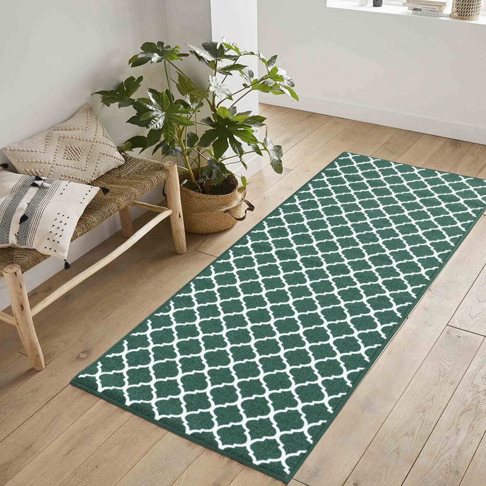 Desire Rugs Havana Emerald Trellis Anti Slip Door Mat 150 x 80cm Image 4