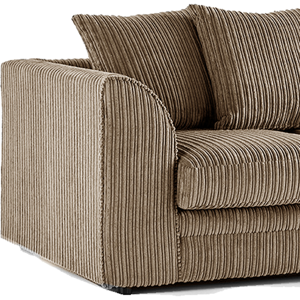 Portland Luxor 2 Seater Coffee Jumbo Cord Sofa with Scatter Back Image 3
