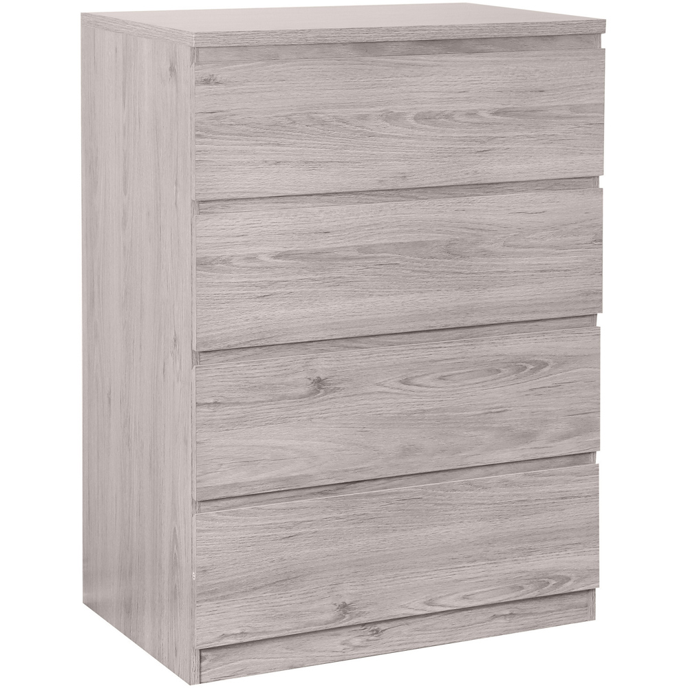 Julian Bowen Jupiter 4 Drawer Grey Oak Chest of Drawers Image 2
