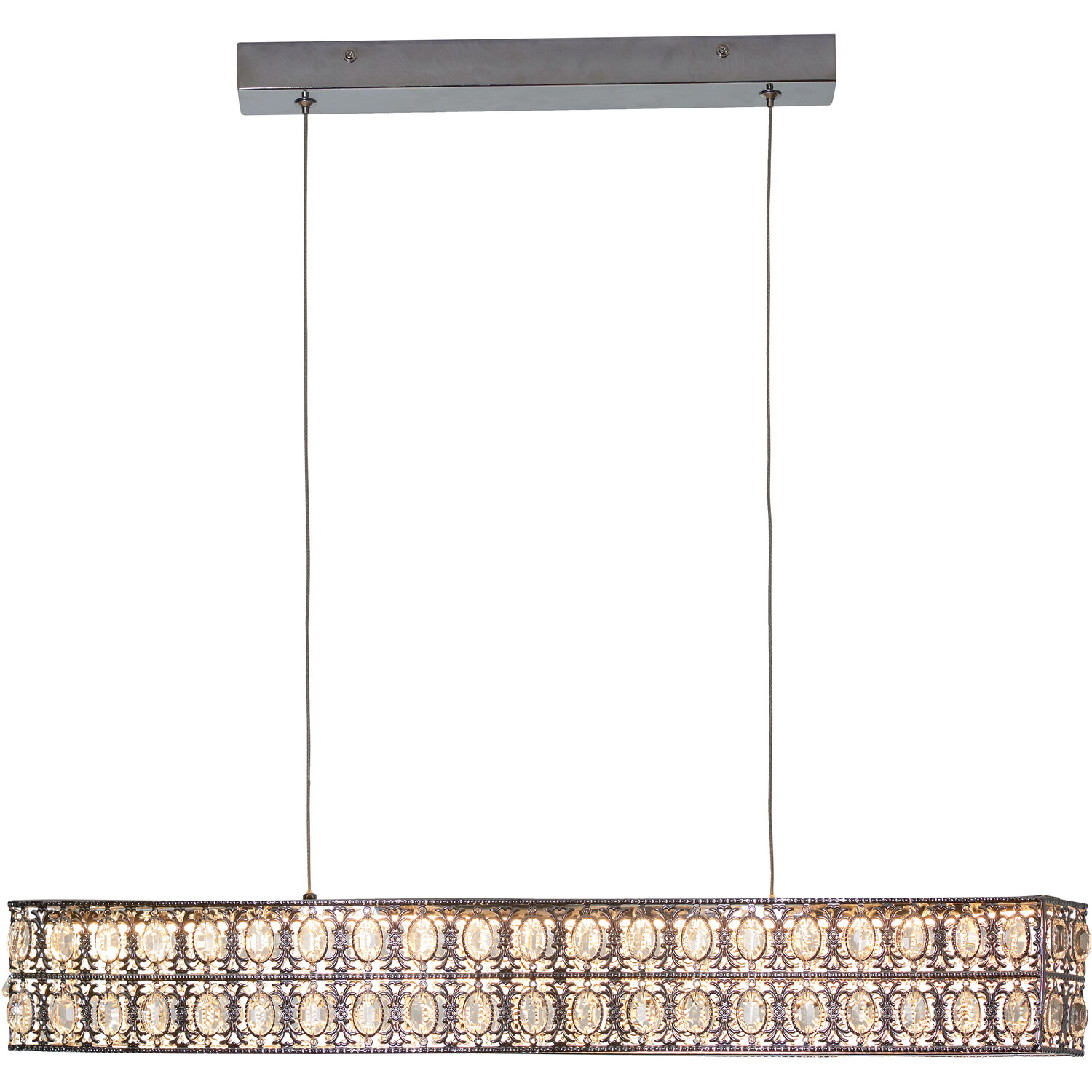 Freya Silver LED Ceiling Fitting Light Image 2