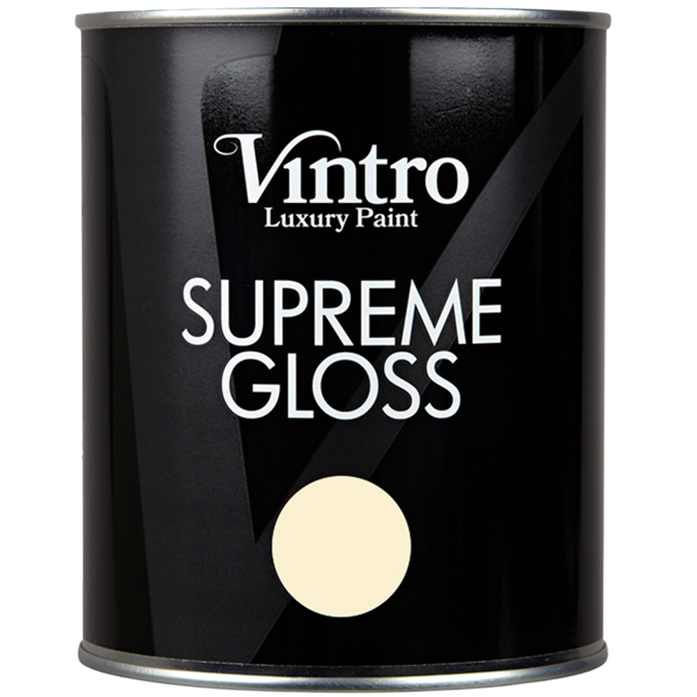 Vintro Paint Walls and Ceilings Buckingham Cream Gloss Paint 1L Image 2