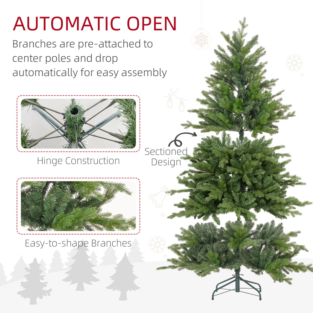 Everglow Green Artificial Christmas Tree 7ft Image 6