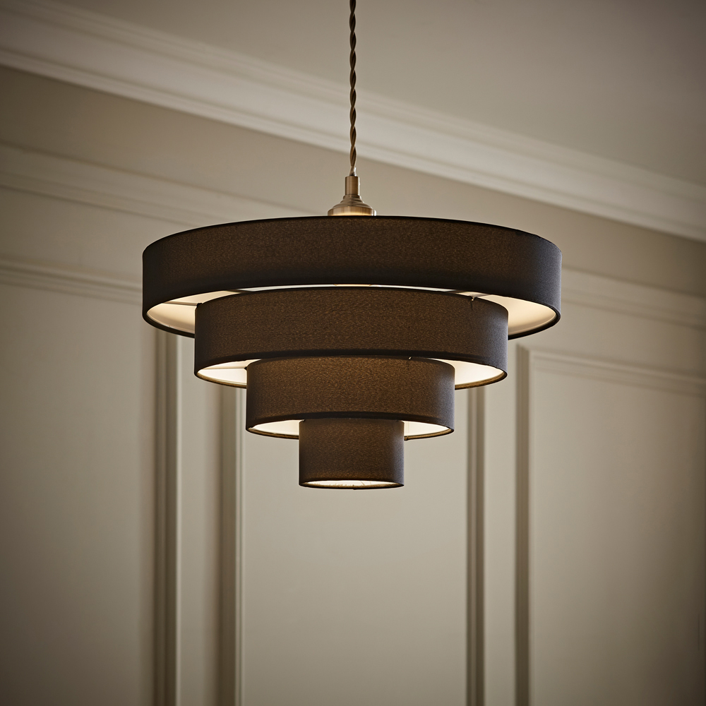 ValueLights Nevada 4 Tier Black Pendant Shade Image 6