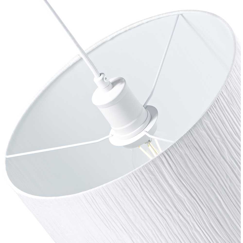 Happy Homewares White Wrinkled Paper Pendant Shade Image 4
