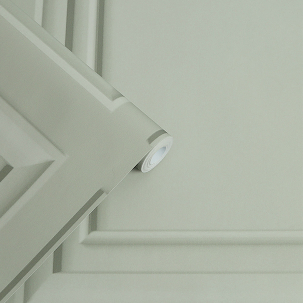 Laura Ashley Redbrook Wood Panel Sage Wallpaper Image 2