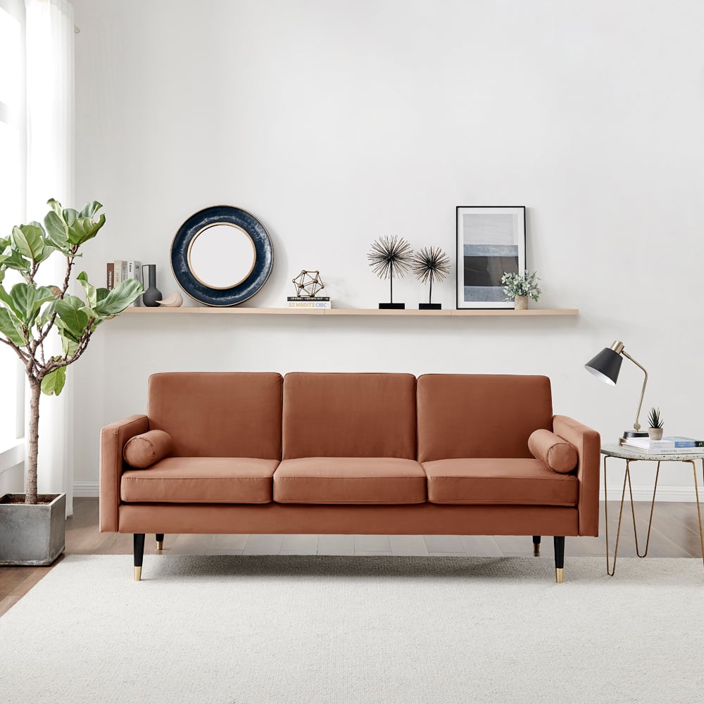 Furniturebox Hector Double Sleeper Cinnamon Sofa Bed Image 4