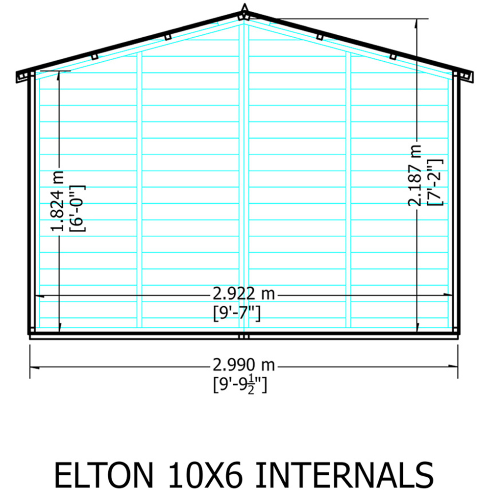 Shire Elton 10 x 6ft Shiplap Apex Summerhouse Image 5