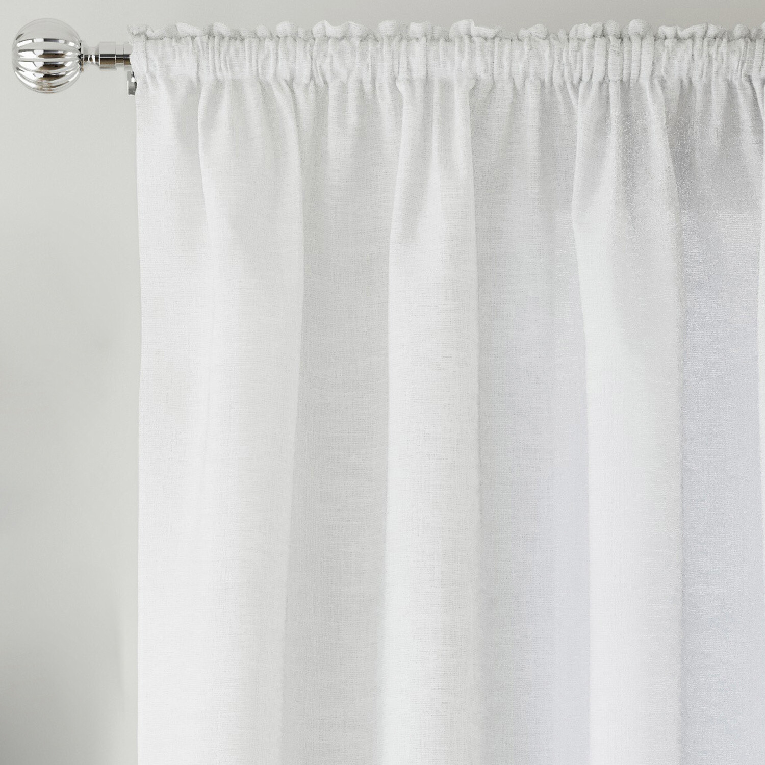 Rhodes Voile Panel Curtain - White / 229cm Image 2