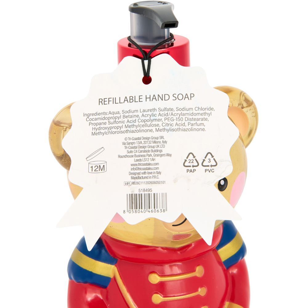 Nutcracker Bear Refillable Hand Soap Image 4