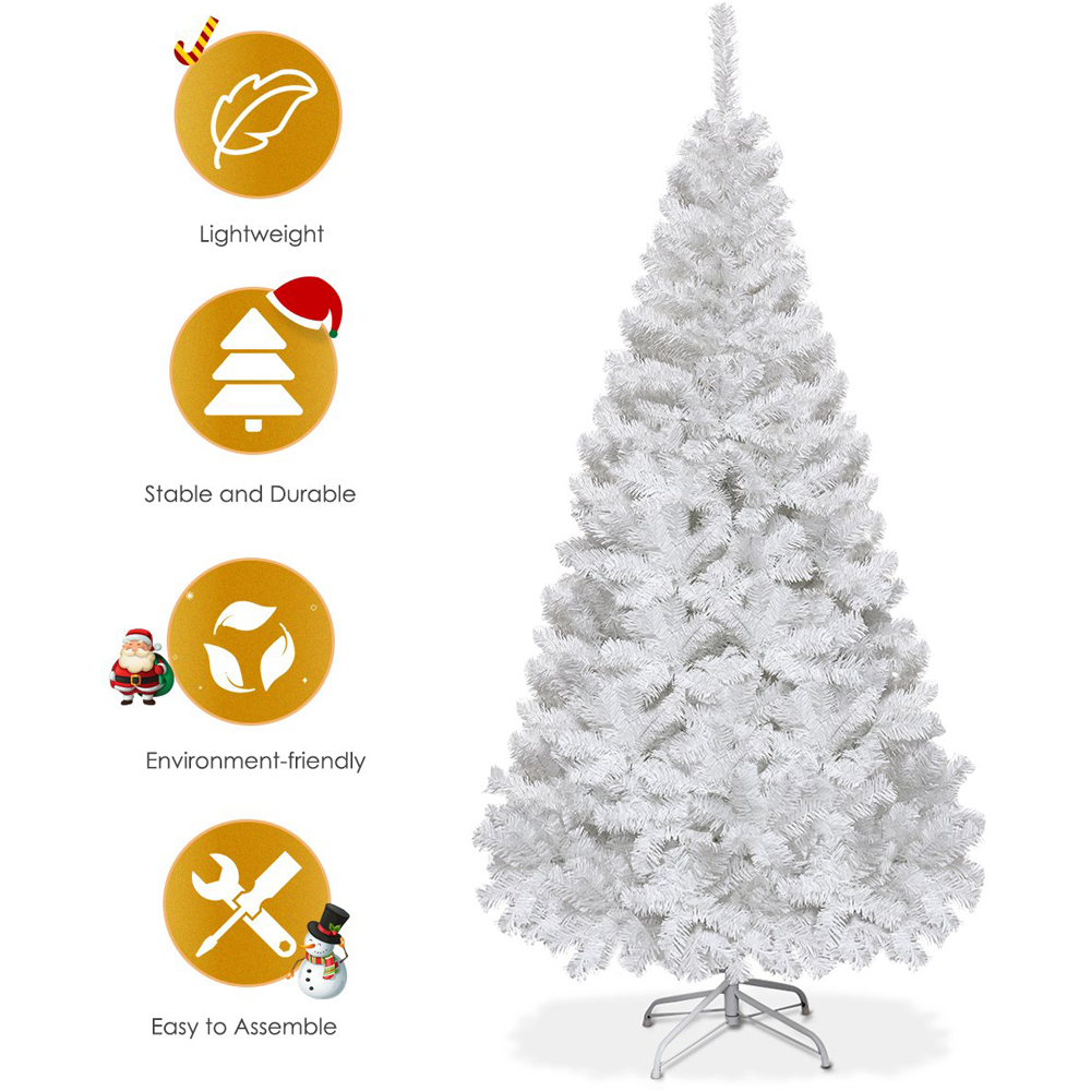 Costway White Artificial Christmas Tree 6ft Image 5