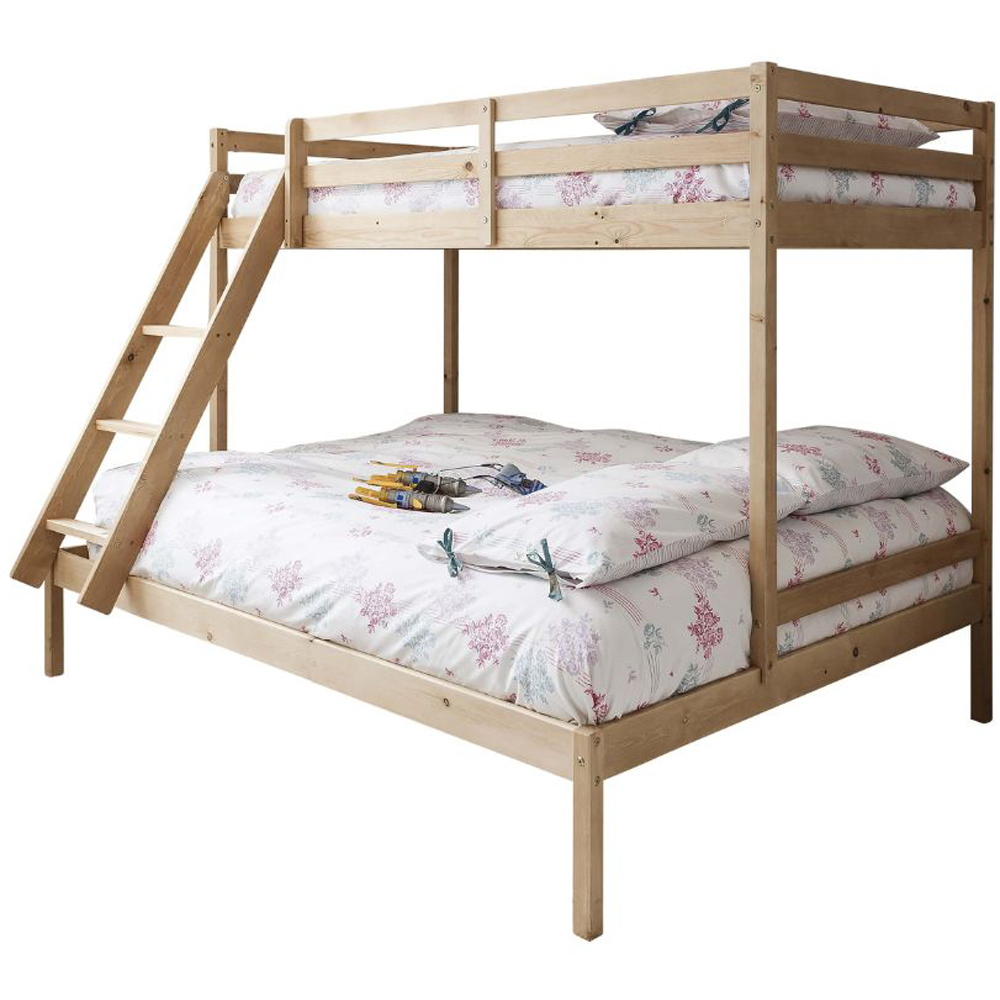 Noa and Nani Kent Single and Double Natural Pine Triple Bunk Bed | Homebase