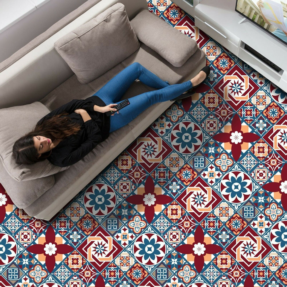 Walplus Westminster Multicolour Tile Melange Floor Sticker 120 x 60cm Image 7