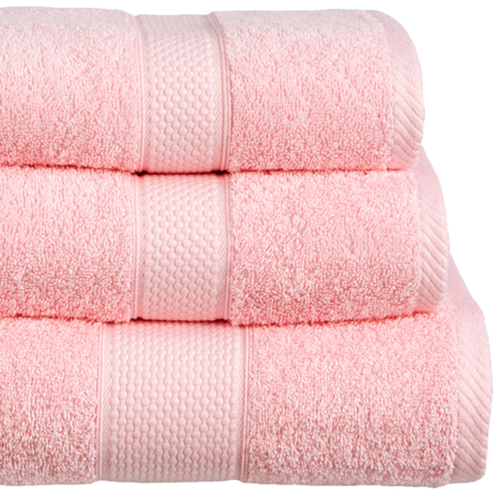 Imperial Ringspun Combed Cotton Pink Turkish Face Towel 2 Pack Image 2