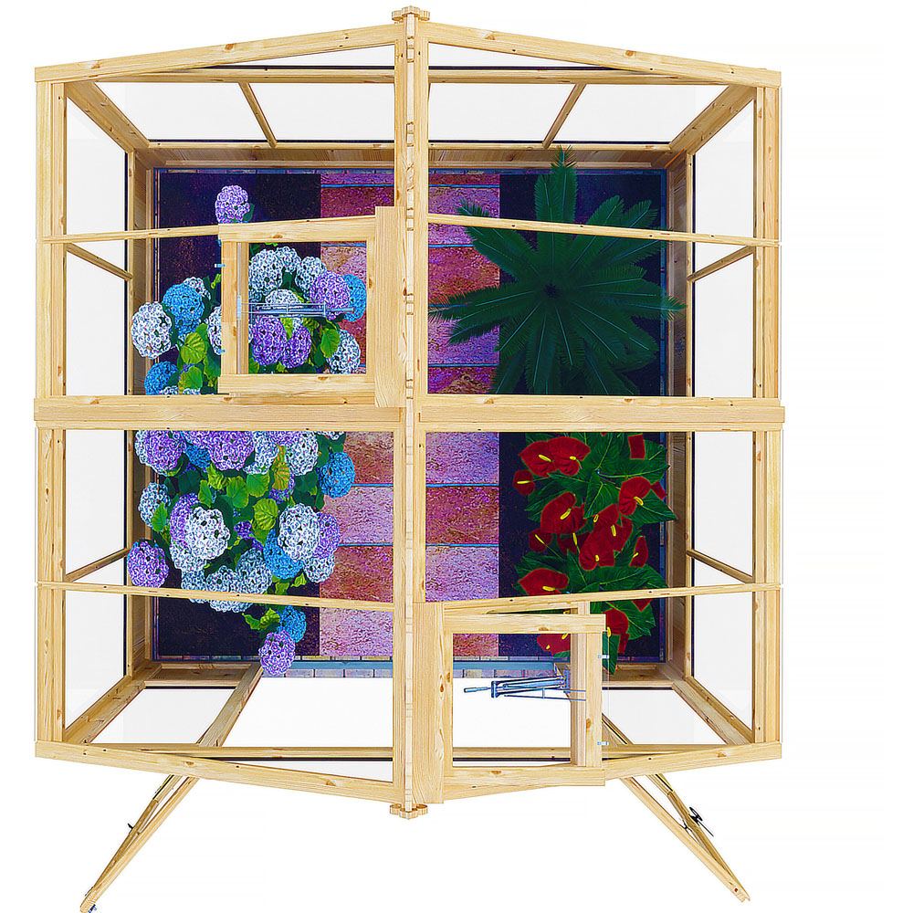 Shire Holkham Wooden 8 x 8ft Apex Greenhouse Image 3