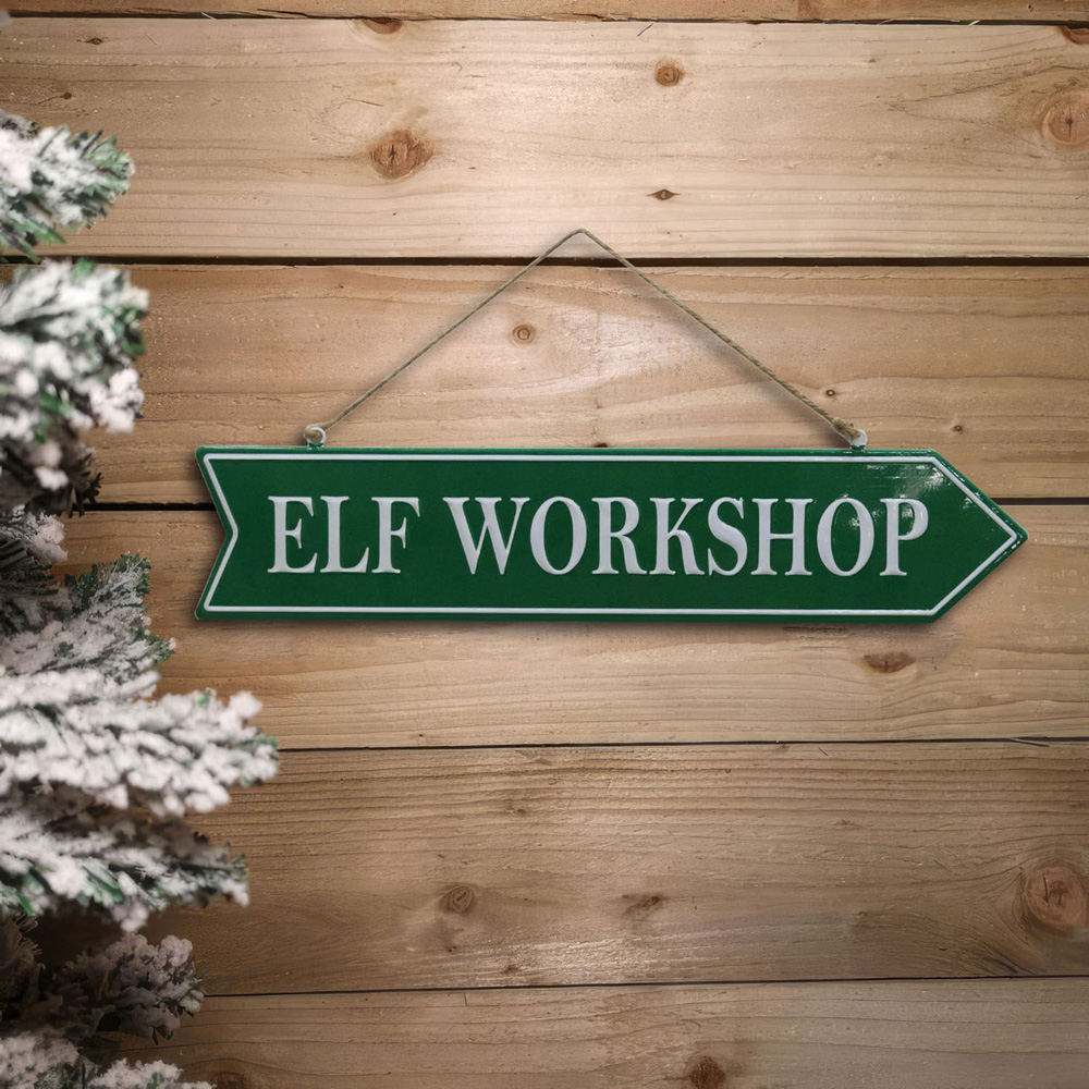 Novelty Christmas Metal Hanging Wall Signs Image 3