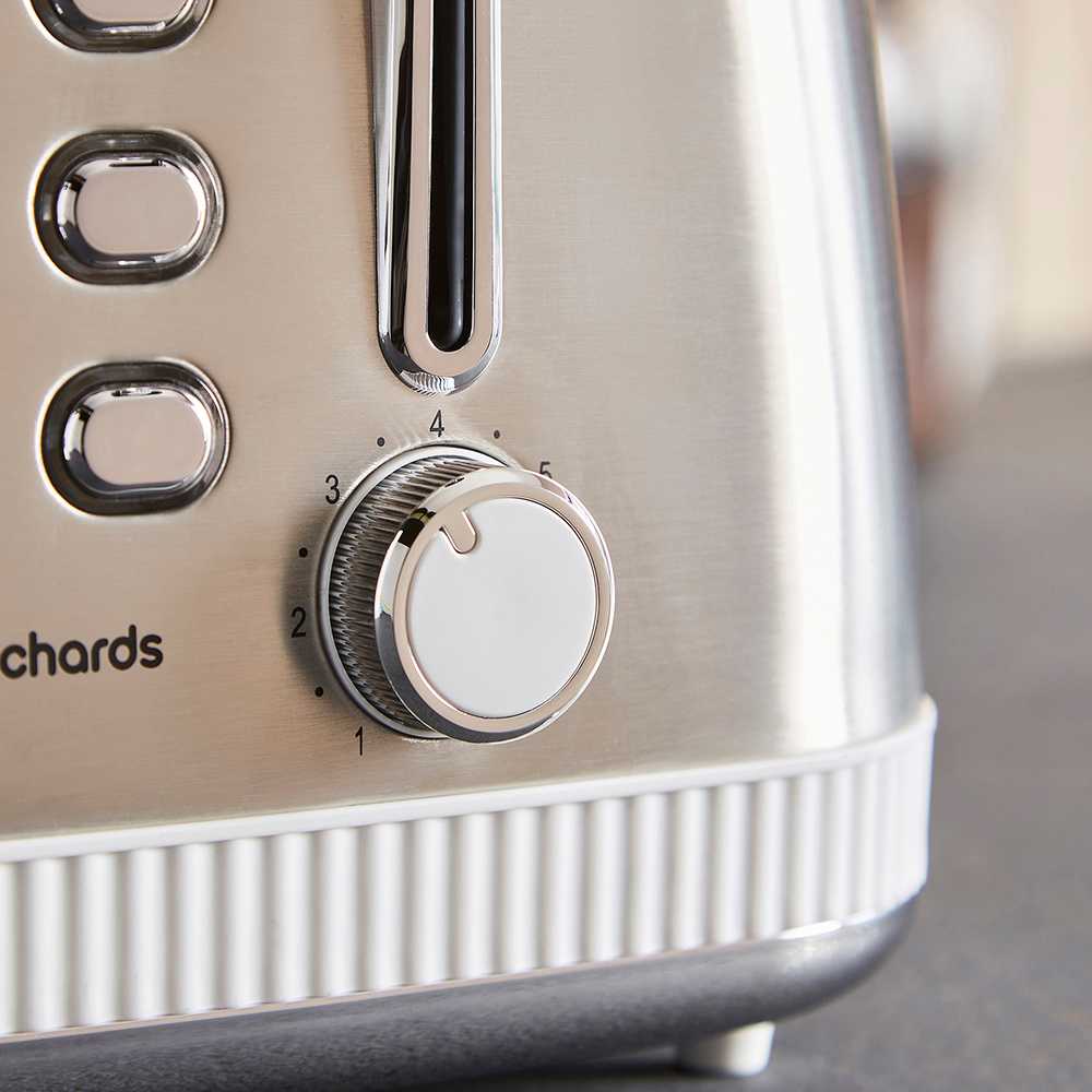 Morphy Richards Mexborough 242903 White Trim Stainless Steel 4 Slice Toaster Image 7