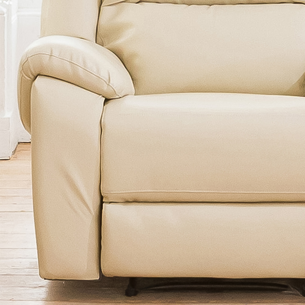 Brookhaven Cream Bonded Leather Electric Recliner Chair Image 2