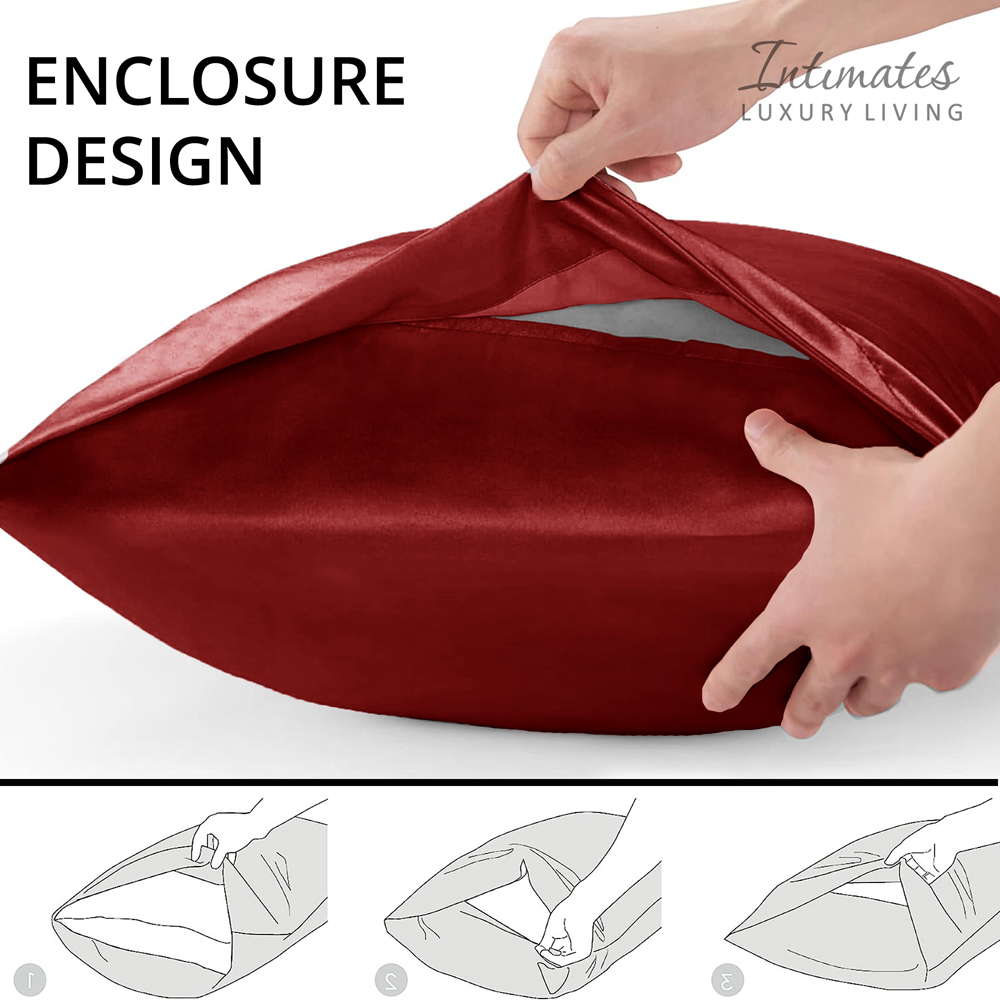 Intimates King Size Red Satin Bedding Set Image 7