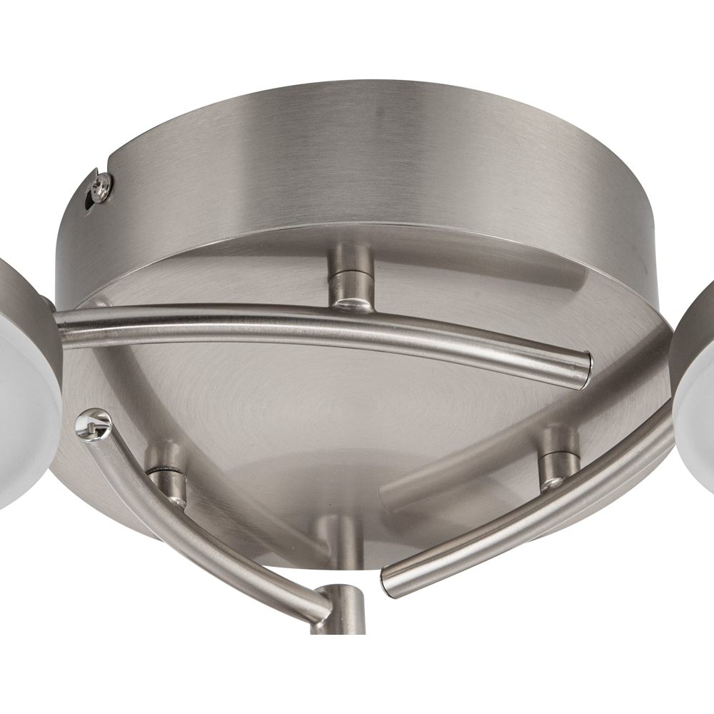 Cosylyte Juni 3 Ring Matt Nickel LED Flush Ceiling Light Image 5