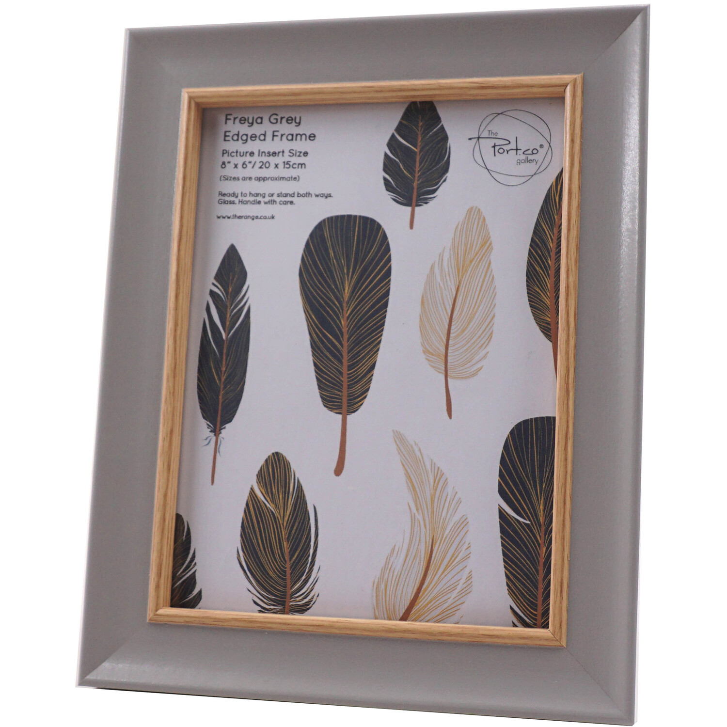 Freya Edged Frame - Grey / 8x6in Image 2