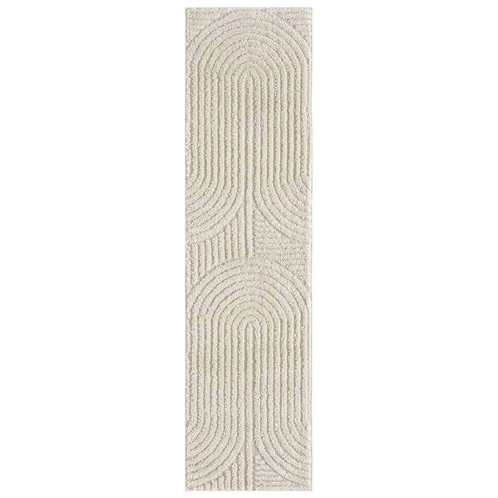 Desire Rugs Isabella Cream Embossed Mazia Arch Lines Rug 200 x 290cm Image 6