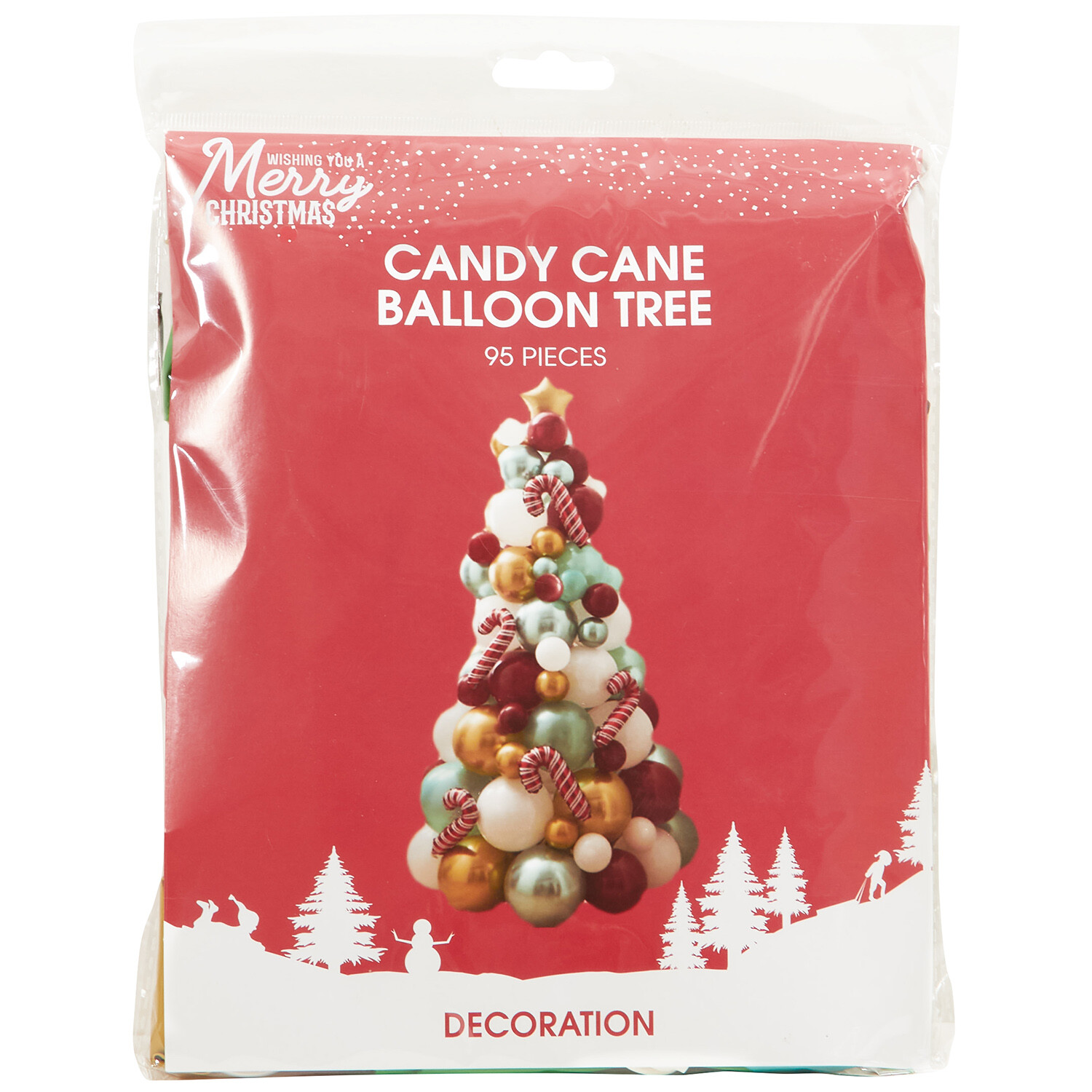 Candy Cane Balloon Tree - Multicolour Image 1