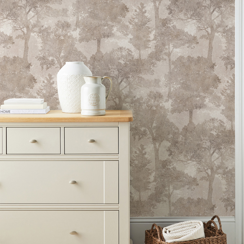 Next Trailing Trees Neutral Beige Wallpaper Image 3