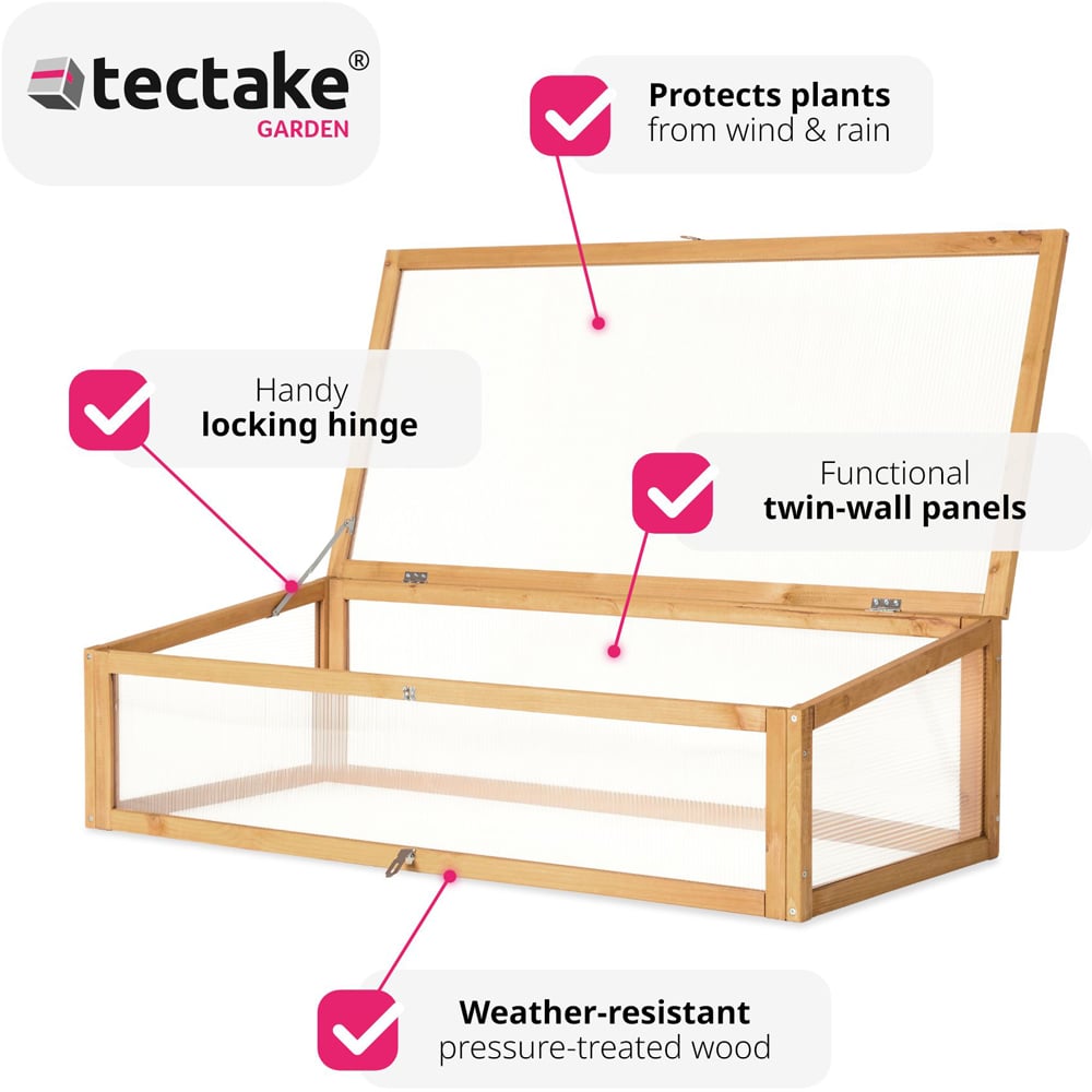 tectake Weather Resistant Cold Frame Attachment for Raised Bed Image 3