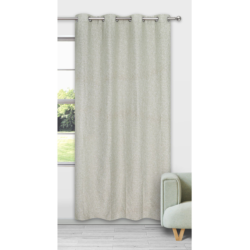 Nomi Slub Eyelet Single Panel Curtain - Sage Image 3