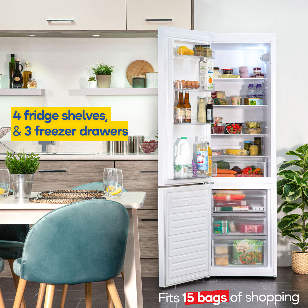 Russell Hobbs White Static Fridge Freezer 288L Image 4