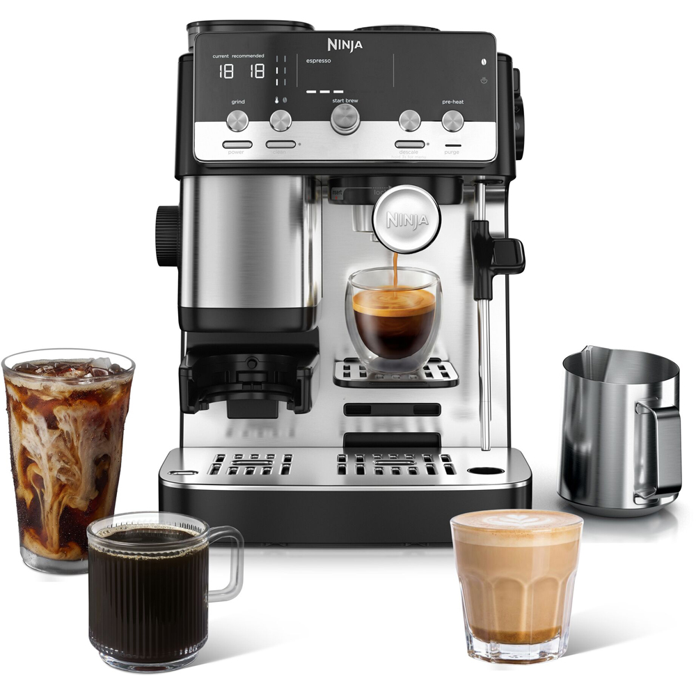 Ninja Luxe Café ES301UK Black Stainless Steel Mini Espresso Machine Image 2