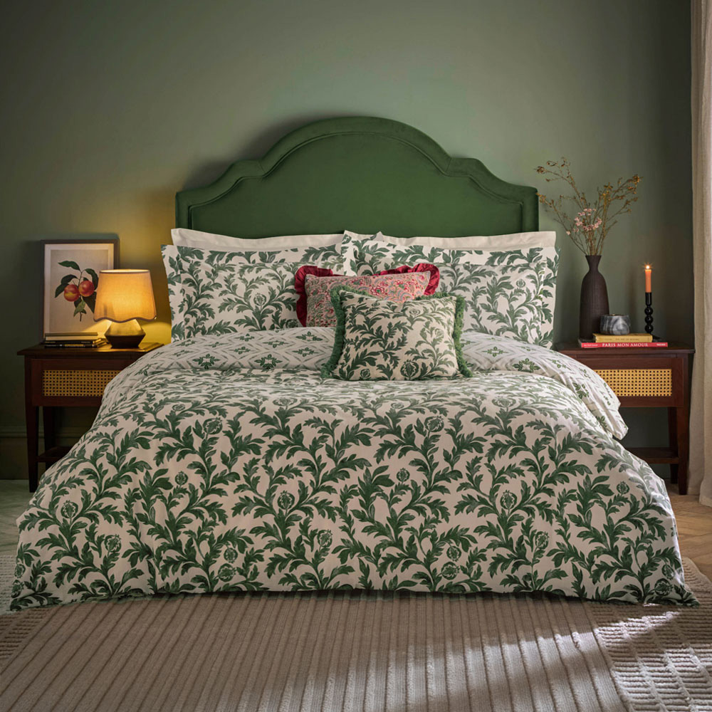 Seventy Three Hedera Super King Size Verdie Printed Duvet Set Image 1