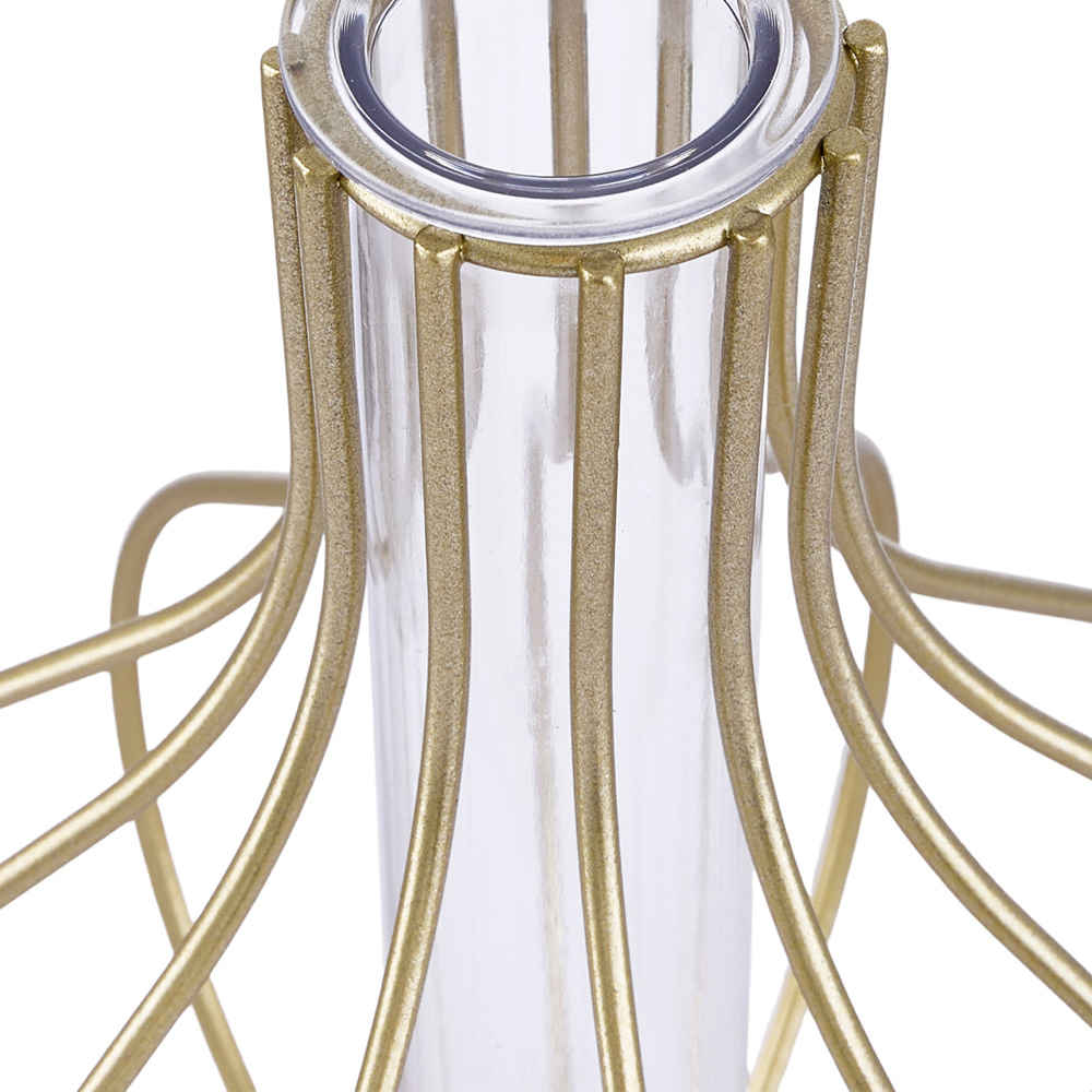 Living and Home Single Tube Gold Iron Frame Hydroponic Plant Propagation Station Image 6