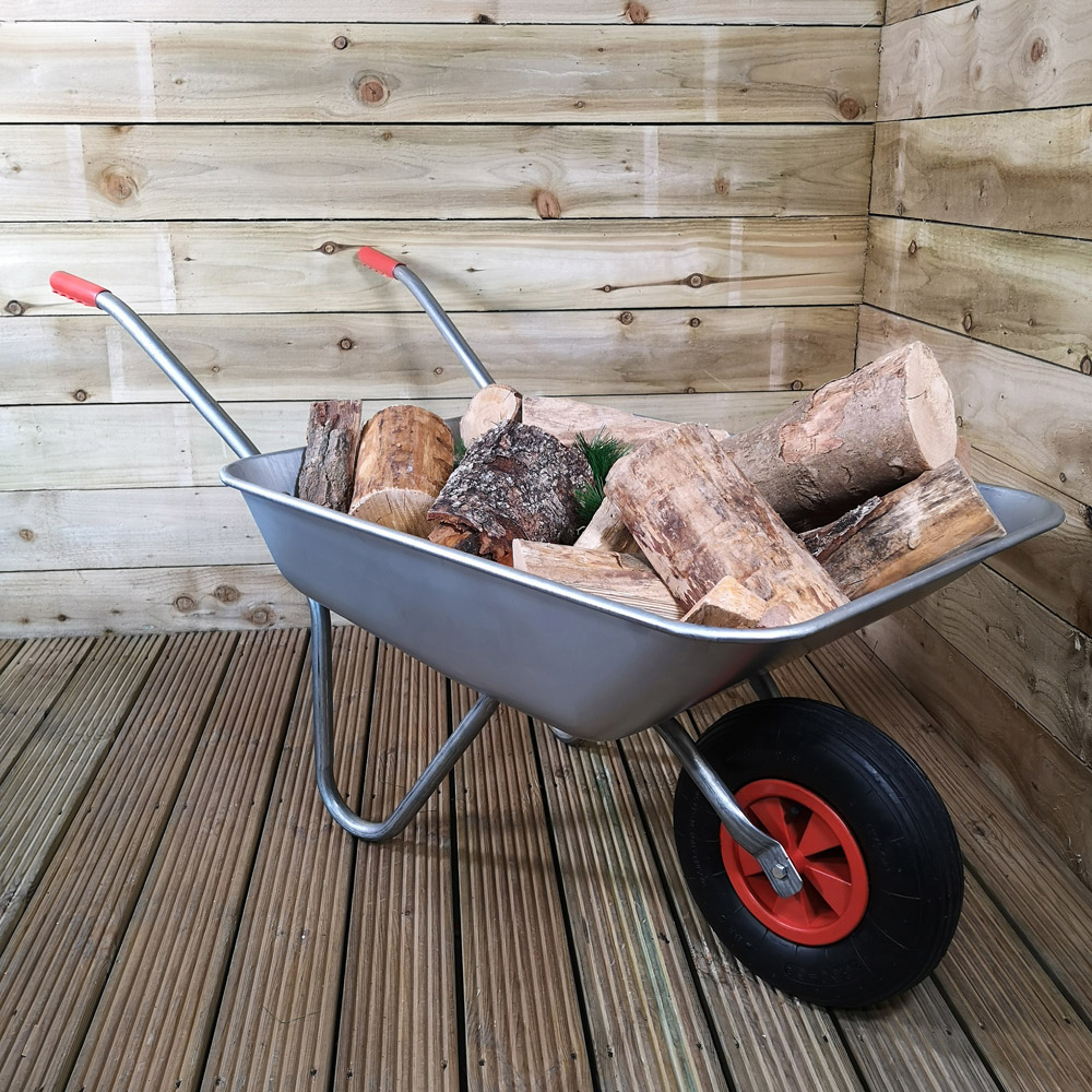 Samuel Alexander Galvanised Metal Garden Wheelbarrow 60kg Image 6