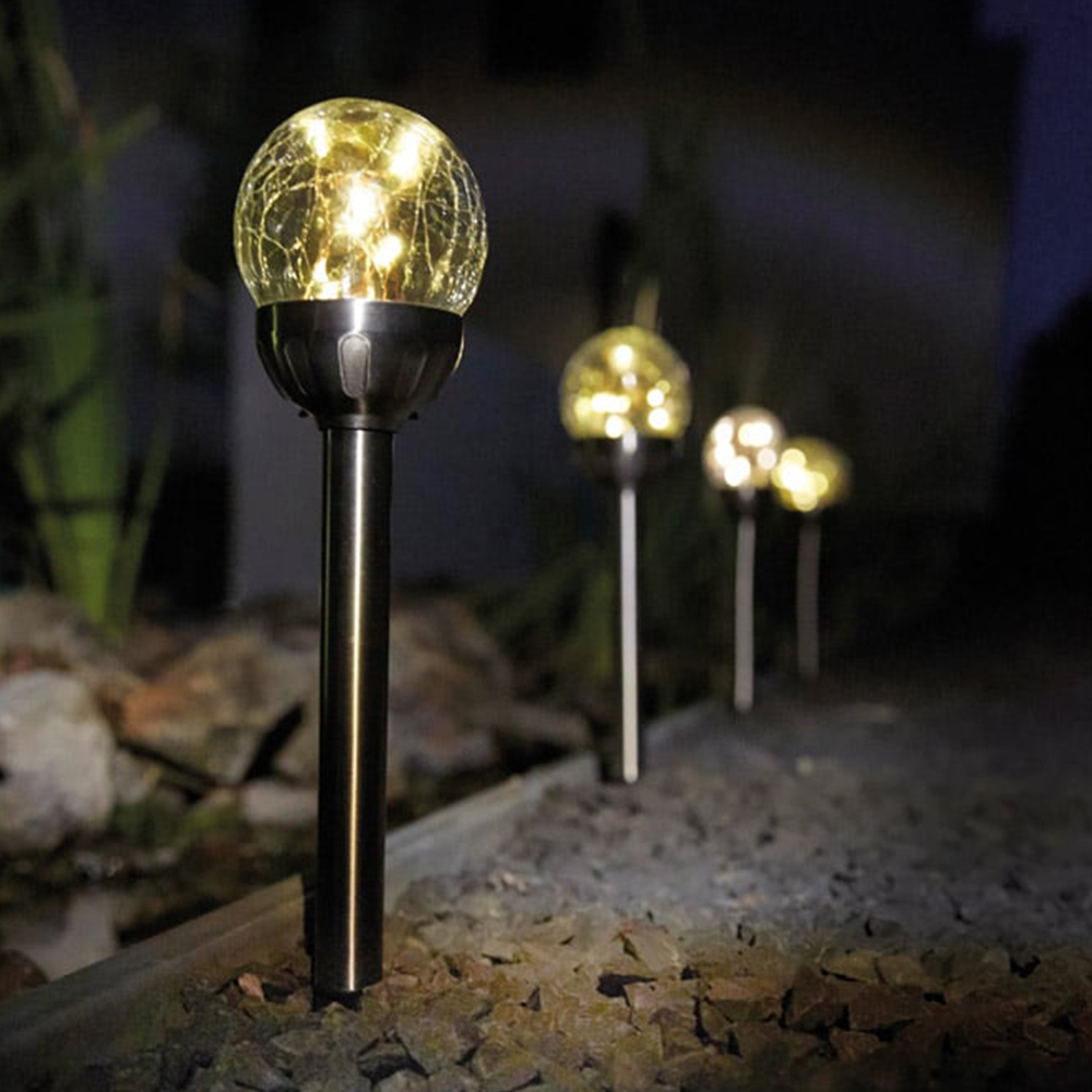 Luxform Conga Globe LED Garden Solar Spike Light 20 Pack Image 2