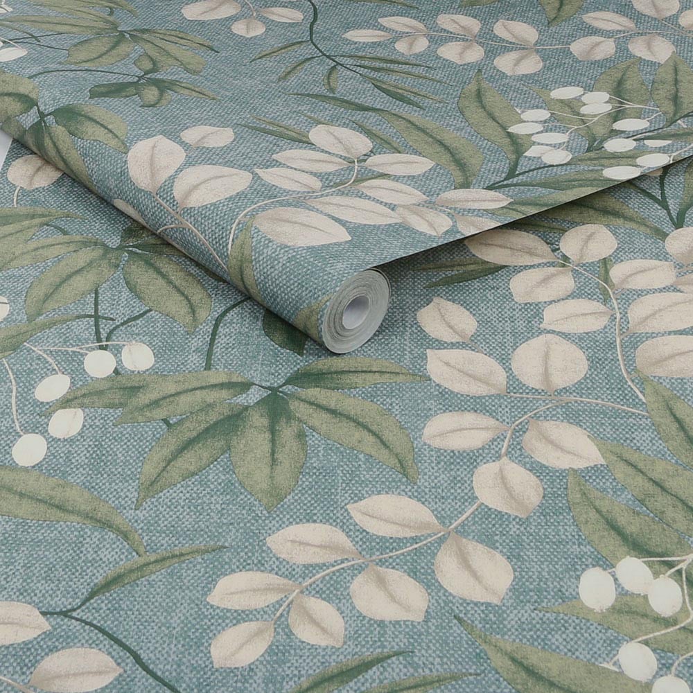 Superfresco Easy Persephone Duck Egg Wallpaper Image 2